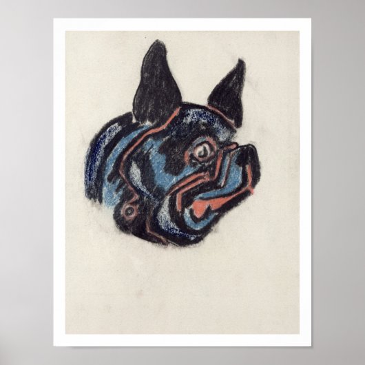 Poster T35228 Chien (pastel sur papier) (Devant)