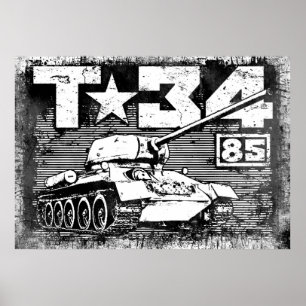 Poster T-34-85 Char moyen soviétique