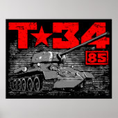 Poster T-34-85 Char moyen soviétique (Devant)
