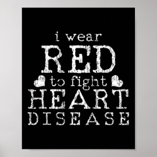 Poster T Chemise Combattre Maladie cardiaque Teft Red War