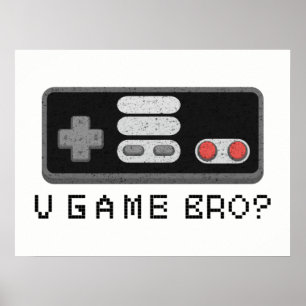 Poster T DE JEU FRÈRE ? Manette de jeu vidéo rétro classi