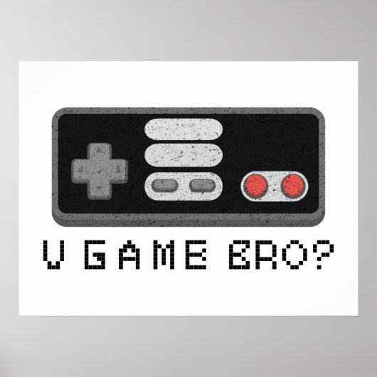 Poster T DE JEU FRÈRE ? Manette de jeu vidéo rétro classi (Devant)