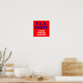 Poster T.E.A., FÊTE, Taxé, Assez, Déjà (Cuisine)
