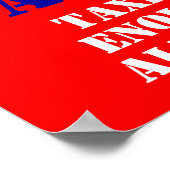 Poster T.E.A., FÊTE, Taxé, Assez, Déjà (Coin)