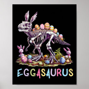 Poster T Eggasaurus Pâques Stegosaurus Dinosaure Garçons