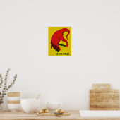 Poster T est pour l'affiche T-Rex (Cuisine)
