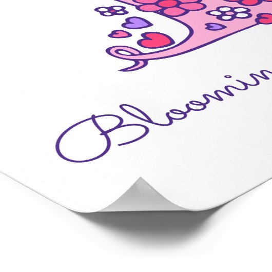 Poster T monogramme art Thalia filles nom signifiant affi (Coin)