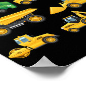 Poster T reuqcukiCamions Et Diggers Constructions (Coin)