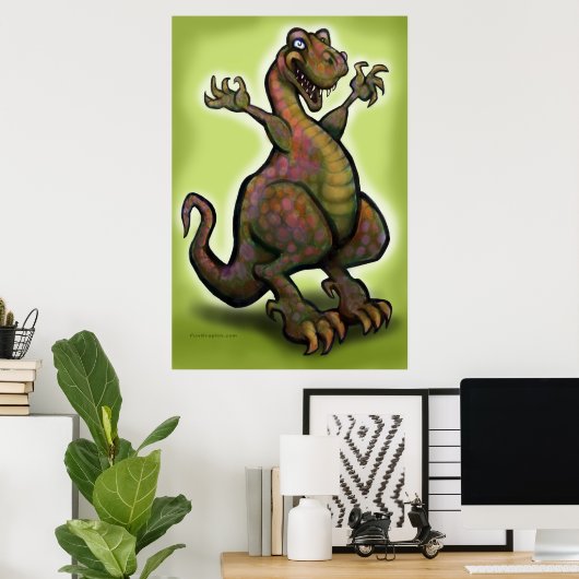 Poster T-Rex (Bureau à domicile)