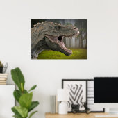 Poster T-rex (Bureau à domicile)