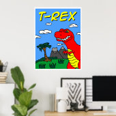 Poster T-Rex ! ! ! 24x32 Roar ! ! ! (Bureau à domicile)