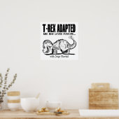 Poster T-Rex Aime Les Pousses (Cuisine)