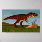 Poster T-Rex and Velociraptor (Devant)