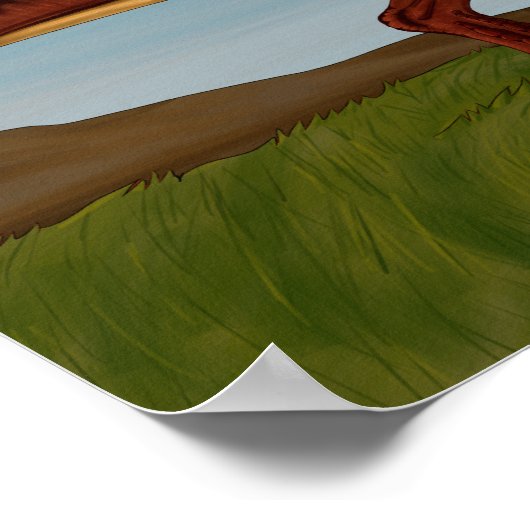 Poster T-Rex and Velociraptor (Coin)