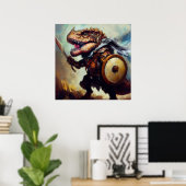 Poster T Rex Barbarian (Bureau à domicile)