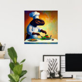 Poster T Rex Chef (Bureau à domicile)