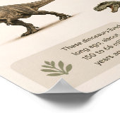 Poster T. Rex contre d'autres grands théropodes Éducatif (Coin)