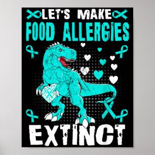 Poster T-Rex de sensibilisation aux allergies alimentaire