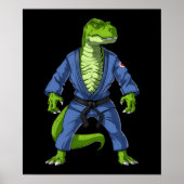 Poster T-Rex Dinosaur Jiu-Jitsu (Devant)