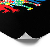 Poster T-Rex Dinosaures Puzzle Dino Sensibilisation sur l (Coin)