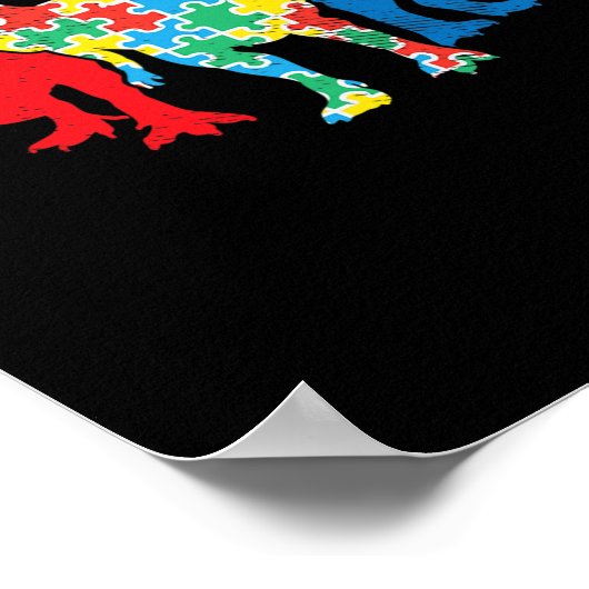 Poster T-Rex Dinosaures Puzzle Dino Sensibilisation sur l (Coin)