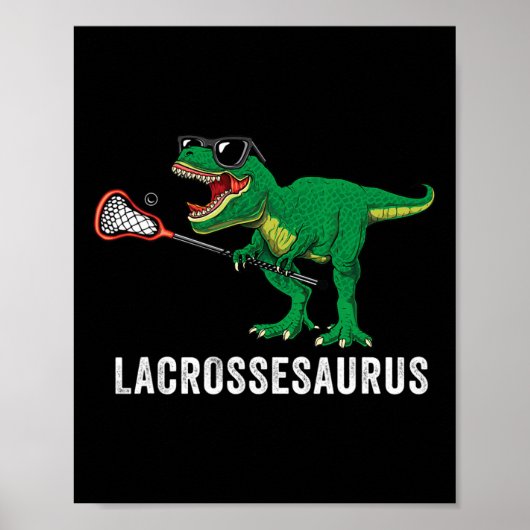Poster T Rex drôle de crosse dinosaure Lax garçons équipe (Devant)