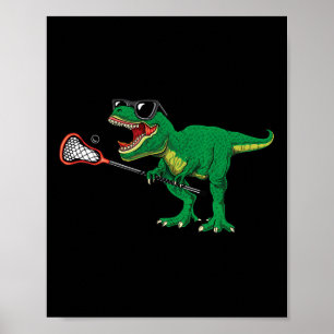 Poster T Rex drôle de crosse dinosaure Lax garçons équipe