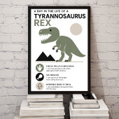 Poster T. Rex Éducatif Minimaliste