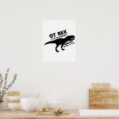 Poster T-Rex ergothérapie Drôle cadeau pour OT (Cuisine)