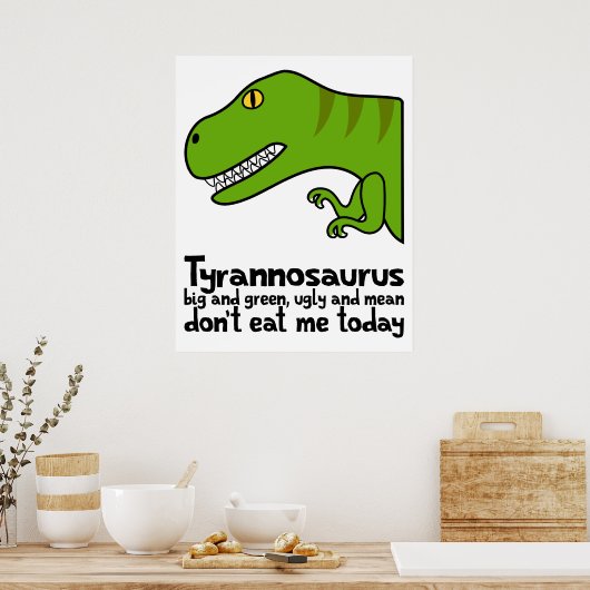 Poster T-Rex Haiku (Cuisine)