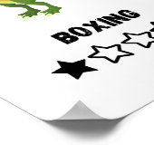 Poster T-rex Hates Boxe Dinosaure Drôle Imprimer (Coin)