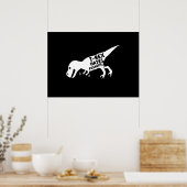 Poster T-Rex Hates Pushups (Cuisine)
