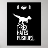 Poster T-Rex Hates Pushups - - Humour de formation -.png (Devant)