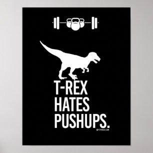 Poster T-Rex Hates Pushups - - Humour de formation -.png