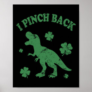 Poster T-rex je frappe Ck drôle de jour de la Saint-Patri