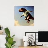 Poster T Rex Jumping (Bureau à domicile)