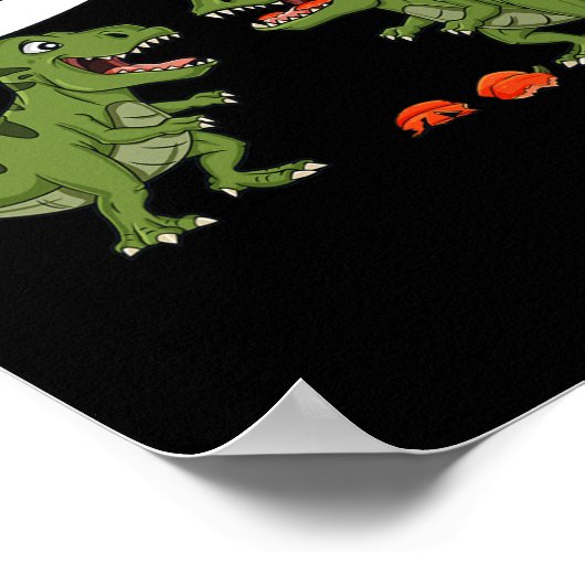 Poster T Rex Mange Jack-o'-lantern Halloween Garçons Fill (Coin)
