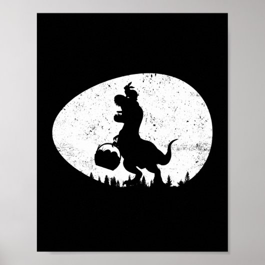 Poster T Rex Rabbit Dinosaure Easter Bunny Egg Boys T (Devant)