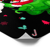 Poster T-rex Santa Ride Funny Ugly Christmas Toddler_kids (Coin)