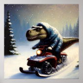 Poster T Rex Snowmobile (Devant)