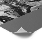 Poster T-Rex Squelette B+W (Coin)