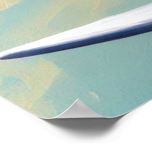 Poster T Rex Surfing (Coin)