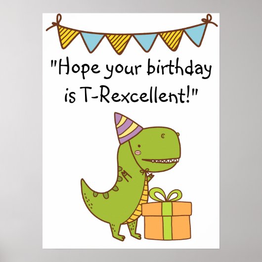 Poster T-Rexcellent Anniversaire (Devant)