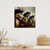 Poster T Rexs Trois Mousquetaires (Cuisine)