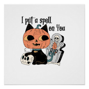 Poster T-Shir Costume de Maman Chat pour Soirée Halloween