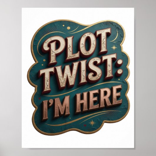 Poster T-shirt à déclaration « Iconique Twist de l'intrig (Devant)