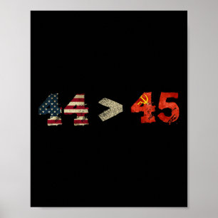 Poster T Shirt Anti Trump Impeach Président 45 44> 45