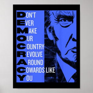 Poster T-shirt anti-Trump pour la démocratie Résistez ! P