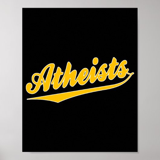 Poster T Shirt athée de style baseball d'équipe (Devant)