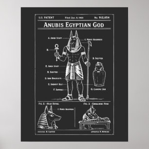Poster T-shirt avec icône de plan d'Anubis